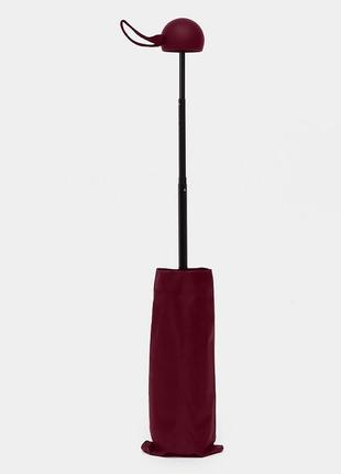 Мини-зонт lesko 190t burgundy карманный с чехлом капсулой 9шт3 фото