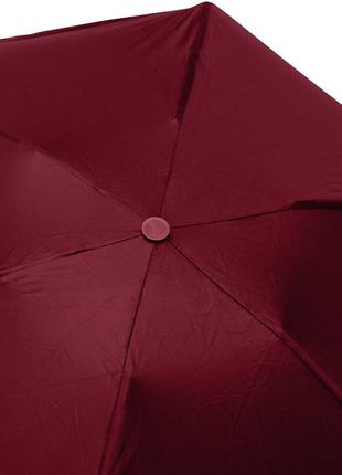 Мини-зонт lesko 190t burgundy карманный с чехлом капсулой 9шт6 фото
