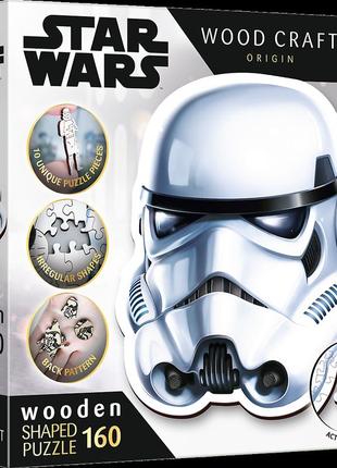 Пазли фігурні з дерева - (160 елм.) - "зоряні війни - шолом штурмовика" / trefl - trefl