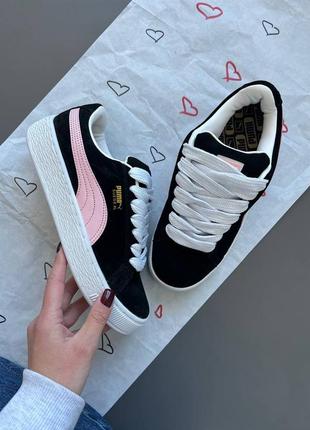 jr puma puma suede xl pink black 176432785 2499