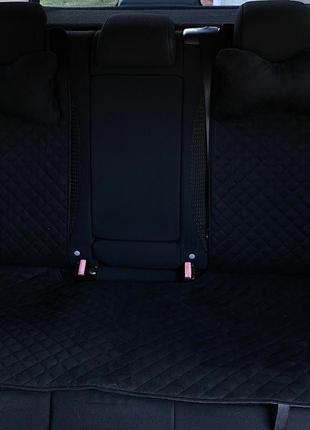 Накидки чохли на сидіння автомобіля з алькантари еко-замша чорна задній ammunation2 фото