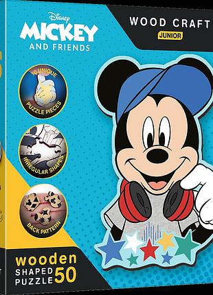 Пазли фігурні з дерева - (50 елм.) - "дісней - мікі маус" / trefl - trefl