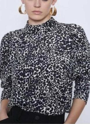 Блуза zara леопард