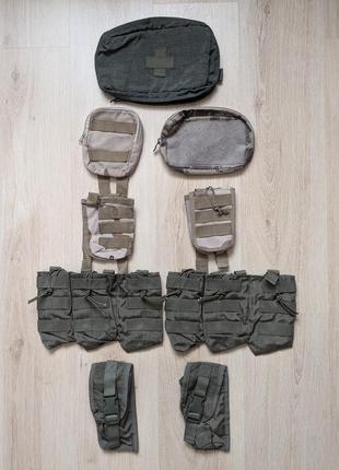 Комплект подсумков для военного (утилитарный, аптечка, магазины)