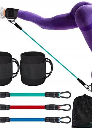 Резинки-эспандеры для тренировок ног с петлями гимнастика для ног рук жгут лента для йоги тм китай