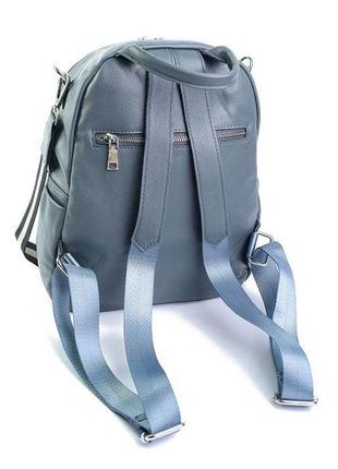 Женская кожаная сумка 8907-9 синий2 фото