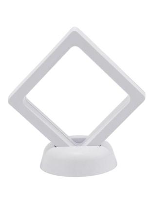 Стенд для монет и бижутерии / рамка для монет и украшений (белая)