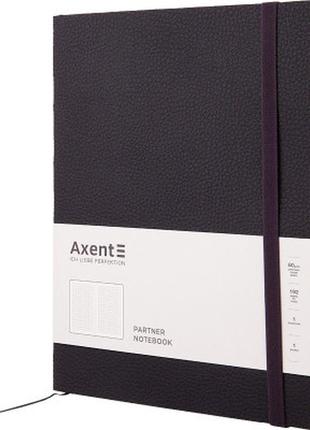 Книга записная axent partner soft l 190х250 мм в гибкой обложке 96 листов в клетк (8615-01-a)2 фото