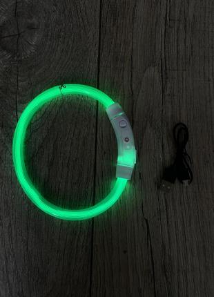 Ошейник led светится в темноте 35 см
