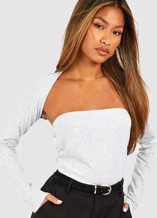 Базовый топ-болеро с длинными рукавами