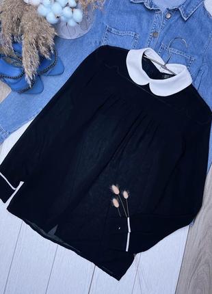 Черная шифоновая рубашка zara xs рубашка с пуговицами на спине рубашка зара