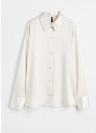 Атласная рубашка h&amp;m