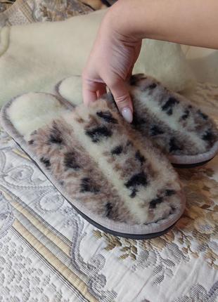 Комнатные тапочки шерсть тапочки домашняя шерсть