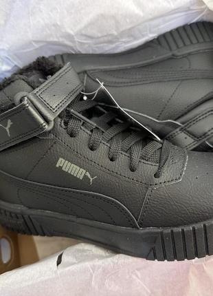 Утепленные кроссовки кеды puma carina mid winter sneakers