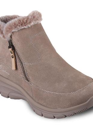 Жіночі зимові черевики skechers relaxed fit: easy going - cool zip!