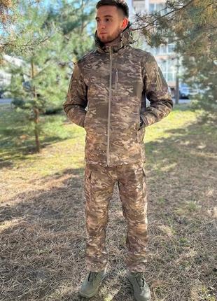 Зимний военный костюм (куртка и штаны) термостойкий и водонепроницаемый мультикам m