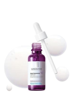 La roche-posay pure niacinamide 10 - сироватка для регенерації та освітлення, 30 мл