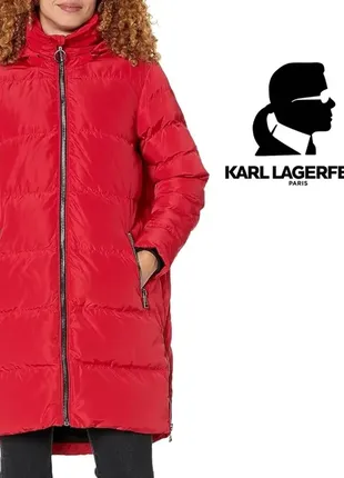 Karl lagerfeld оригинал подовжена червона зимова куртка