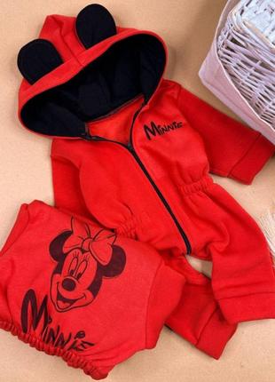 Теплий ромпер на флісі мінні маус .