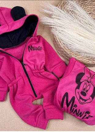 Теплий ромпер на флісі мінні маус .2 фото