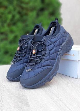 Чоловічі якісні та стильні кросівки merrell ice cup moc чорні з сірим