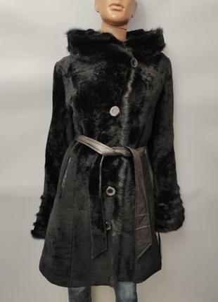 Красивая натуральная мутоновая шуба, р.м/l