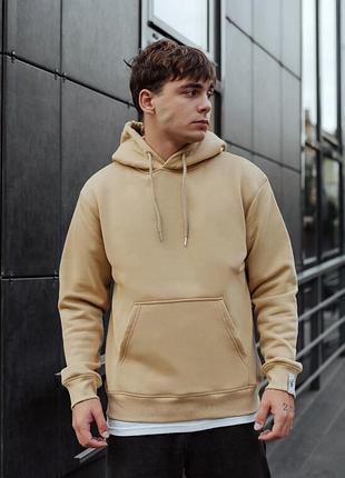 Светло-коричневое худи staff light brown basic fleece