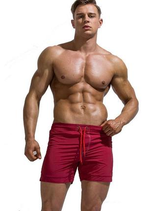 Класичні чоловічі шорти deenyt бордового кольору