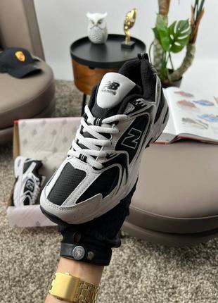 Женские кроссовки new balance 530 black white