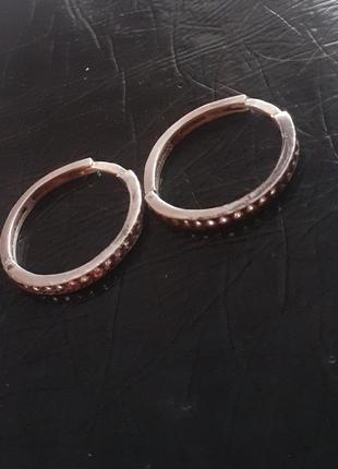 Серебряные серьги с фианитами