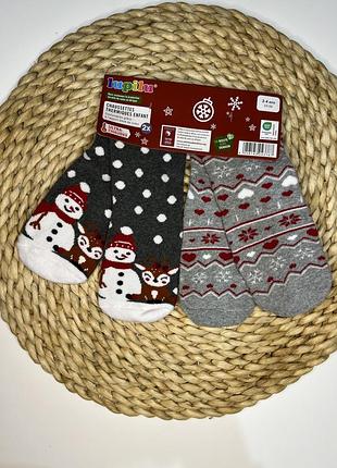 Махровые термоноски новогодние