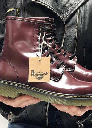 Зимові черевики мартінси чері the original dr. martens cherry.