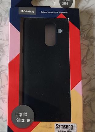 Чохол colorway samsung galaxy a6+ (2018) liquid silicone black