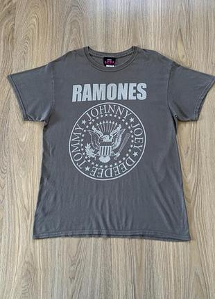 Мужская хлопковая футболка с принтом ramones