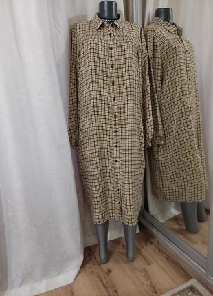Вискозное с карманами платье 👗 рубашка