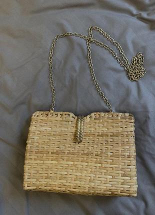 Соломʼяна сумка бренду zara