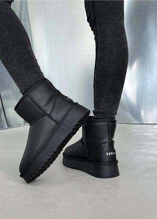 Черные угги угги угги в стиле ugg чёрное угги натуральный замш