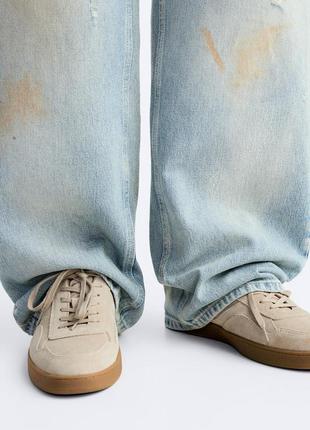 Zara замшевые кроссовки со вставками 45 (29см)