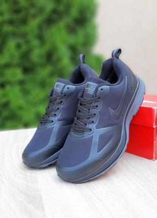 Чоловічі якісні та стильні кросівки nіke flykit racer чорні на сірій  sin
