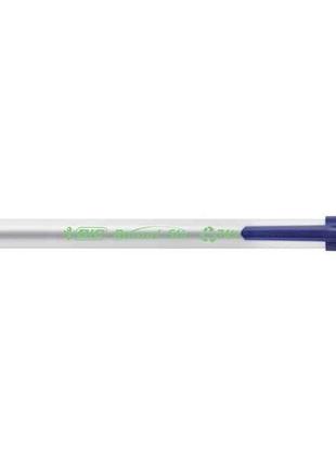 Ручка кулькова round stic eco , синій, 60 шт/уп без шк на ручці bc8932402 тм bi  7копійок