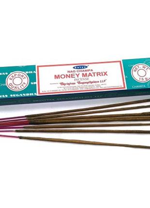 Благовонія money matrix (грошова матриця) satya 12 шт/уп