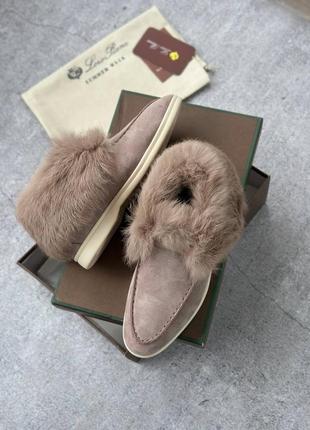 Зимние сапоги лоферы в стиле loropiana