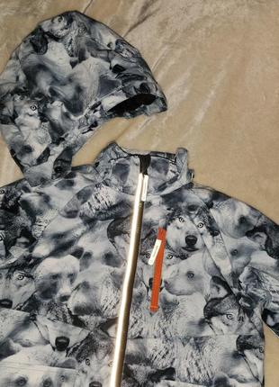 H&m куртка для хлопчика дівчинки зима принт вовки