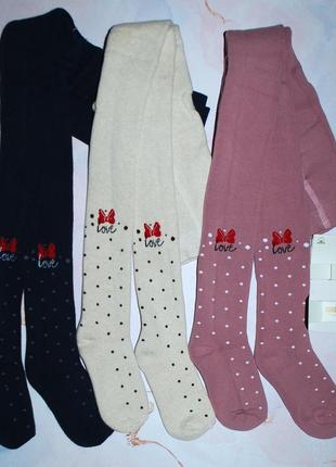 Махрові колготки 11-12 belino бантик горошки