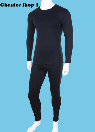 Мужское термобелье черное хаки зимнее белье на флисе