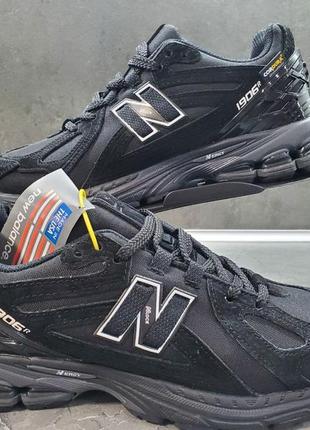 Мужские кроссовки new balance 1906r черные, cordura