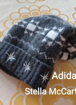 Тепла шапка adidas stella mccartney 20% angora 70% lambswool