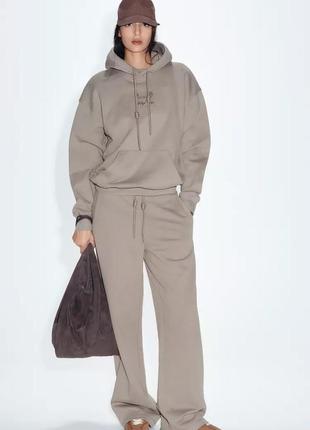 Спортивний жіночий сірий костюм zara new