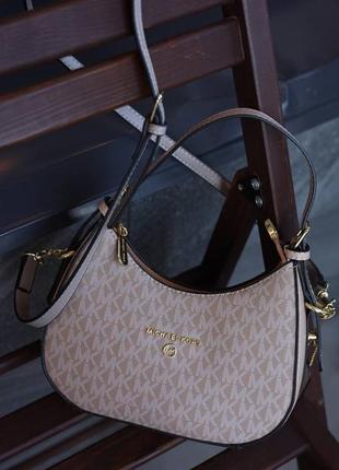 Сумка жіноча michael kors hobo beige/grey