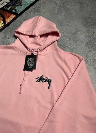 Розовое худи бейп stussy bape